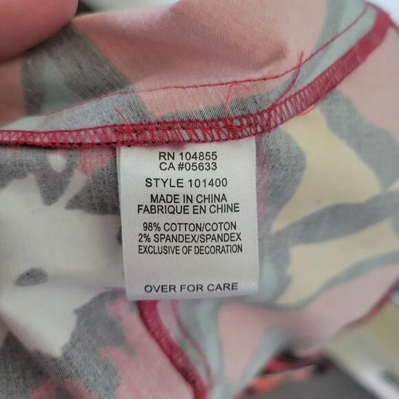 Cotton Floral Jacket Blazer Size 4 Bright Colors Pink Orange Turquoise Office - Picture 7 of 10